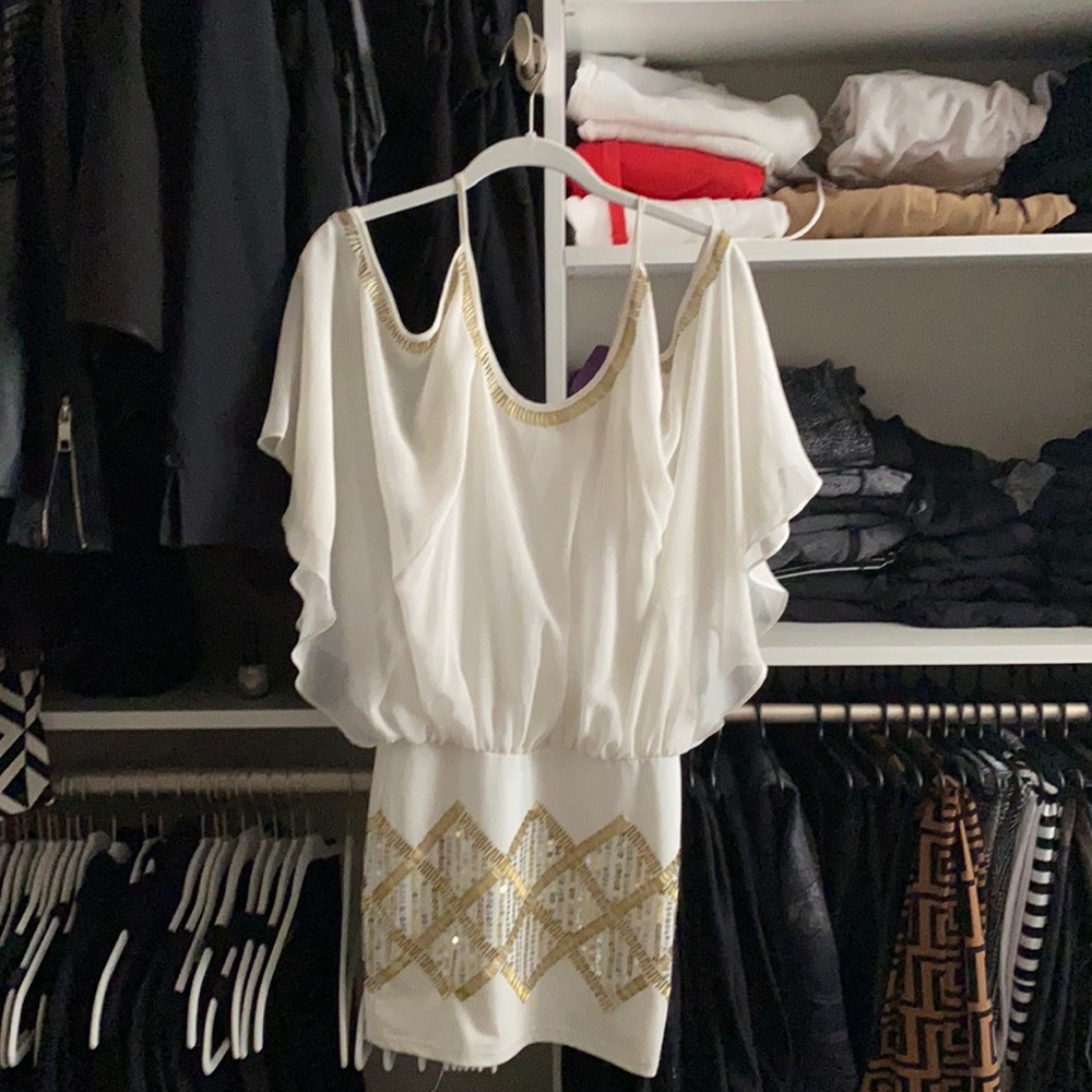 Arden B dress white gold